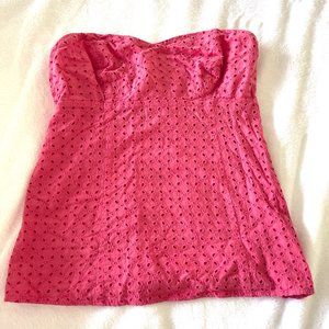 Guess Hot Pink Peplum Top